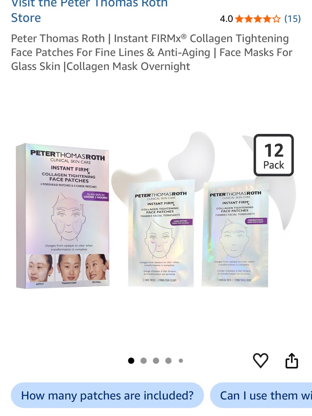 Peter Thomas Roth Instant Firm Collagen Tightening Face Patches